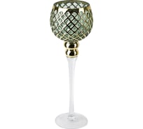 Подсвечник Nouvelle massimoзеленый h=40см стекло крафтовая упаковка 2940513