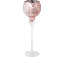 Подсвечник Nouvelle massimoрозовый h=40см стекло крафтовая упаковка 2940500