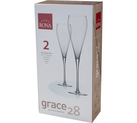 Набор бокалов для шампанского RONA Grace 280мл, 2шт 806451916514