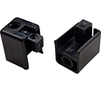 Торцевая заглушка однополосного усиленного профиля Эскар, черный, 1 пара, арт. 240432