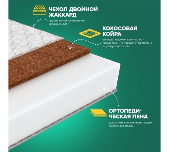 Матрас Sleeptek Roll CocosFoam 20 160*200 SRCF20-00136-3918