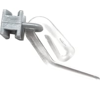 Шторный крючок с бегунком Эскар прозрачный/серый, 50 шт., арт. 240442