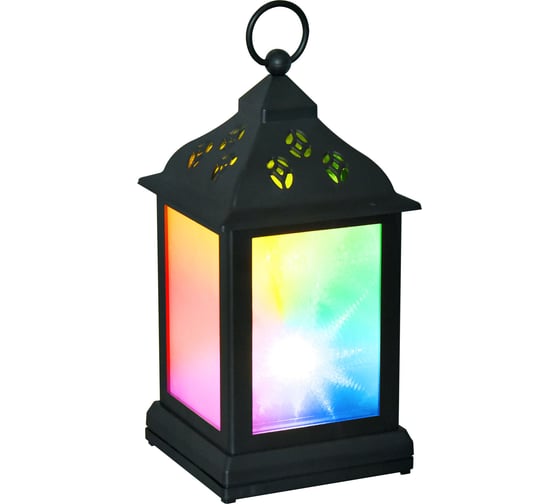 Фонарь со светодиодной гирляндой внутри Uniel ULD-L1122-010/DTB/RGB/3D BLACK UL-00002311 1