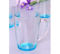 Кружка ООО Декорстайлгласс с декором палитра, 300 мл, цвет бирюзовый 23113341