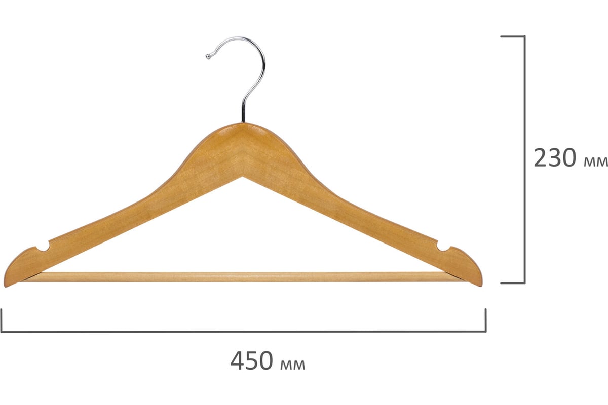 Вешалка attribute для верхней одежды бамбук ahb521