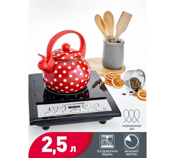 Эмалированный чайник со свистком MetaLLoni EM-25101/66 2.5 л Р1-00004192