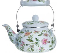 Эмалированный чайник с керамической ручкой MetaLLoni EM-251x1/68 2.5 л, Прованс Р1-00007035