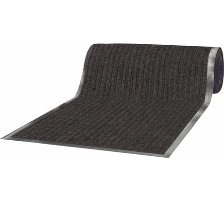 Ворсовый влаго-грязезащитный коврик ЛАЙМА 90х1500 см, толщина 7мм, черный, 602880