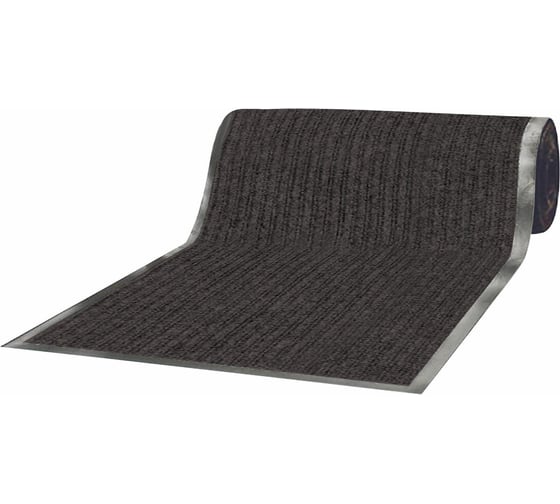 Ворсовый влаго-грязезащитный коврик ЛАЙМА 90х1500 см, толщина 7мм, черный, 602880