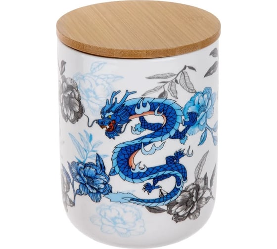 Банка для сыпучих продуктов PERFECTO LINEA керамическая 750 мл, серия BLUE DRAGON 34-722750 1