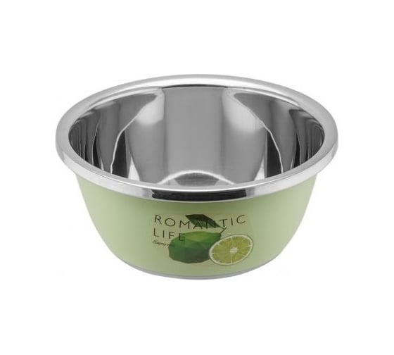Миска для взбивания PERFECTO LINEA из нержавеющей стали, диаметр 24 см, лайм, серия Romantic life 24-012421 1