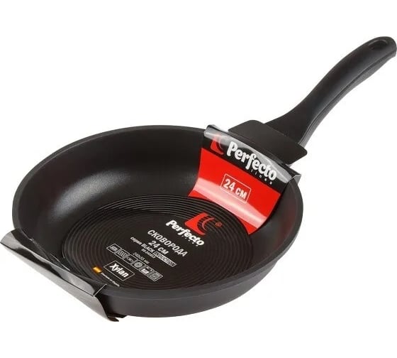 Сковорода PERFECTO LINEA 24x5.5 см, Black Induction + Крышка стеклянная 24 см 55-241013-1 1