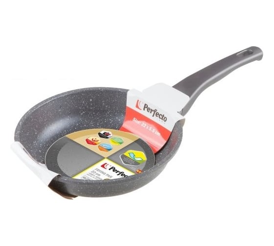 Сковорода PERFECTO LINEA 22x5.5 см, алюминий серия Grey + Форма для выпечки силиконовая 55-220111-2