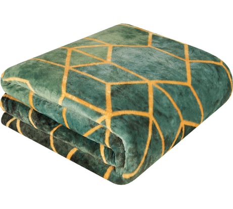 Покрывало (плед) Guten Morgen Велсофт, малахит, 200x220 см ПФ-Млх-200-220