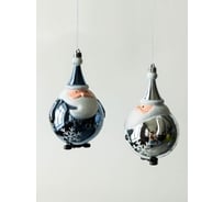 Набор елочных украшений Волшебство на ветках 2 шт., Друзья Морозы, серебро + синий VNVE-B20