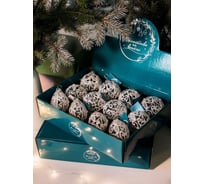 Набор стеклянных елочных украшений Волшебство на ветках 12 шт., Снежная королева VNV22/12-17