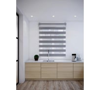 Рулонная штора Decofest день/ночь Жаккард Графит 055x160 Мини А0000030661