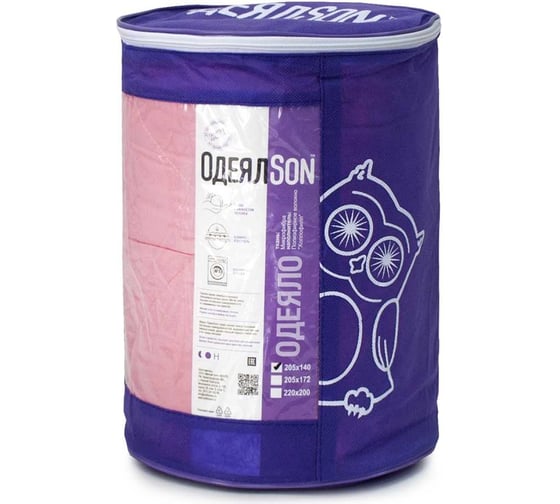 Стеганое одеяло Мягкий сон 220x200, тм "одеялson" серия "сова", розовый ОСВС-61423т