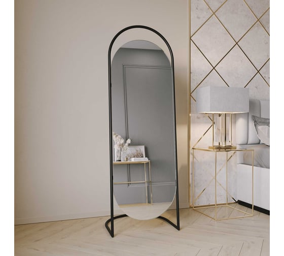 Напольное зеркало GENGLASS EVELUM в раме, Black GGM-01-2
