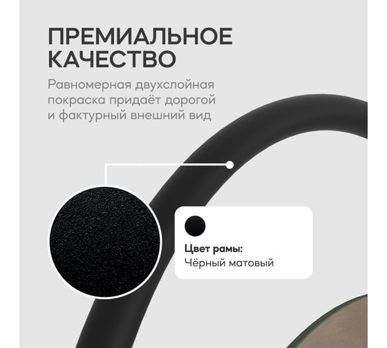 Напольное зеркало GENGLASS EVELUM в раме, Black GGM-01-2