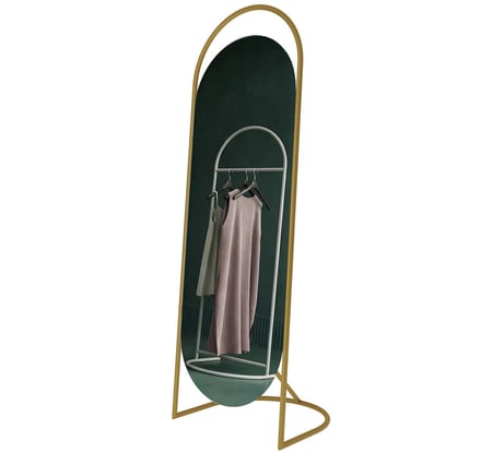 Напольное зеркало GENGLASS EVELUM в раме, Gold GGM-01-1