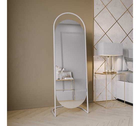 Напольное зеркало GENGLASS EVELUM в раме, White GGM-01-3