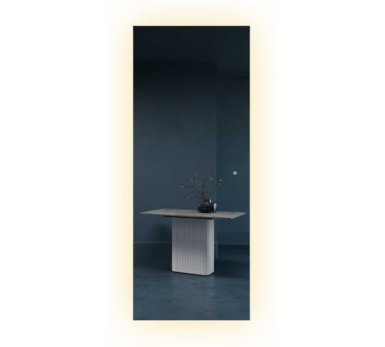 Прямоугольное зеркало GENGLASS большое 199x79 см, с теплой подсветкой HALFEO Slim NF LED XL, с сенсорным выключателем GGL-05-XL-Slim-3000-2