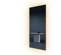 Прямоугольное зеркало GENGLASS большое 199x79 см, с теплой подсветкой HALFEO Slim NF LED XL, с проводом GGL-05-XL-Slim-3000-1
