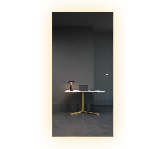 Прямоугольное зеркало GENGLASS большое 196x96 см, с холодной подсветкой HALFEO NF LED XL, с сенсорным выключателем GGL-05-XL-6000-2