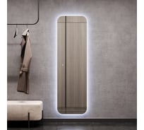 Прямоугольное зеркало GENGLASS 179x54 см, с холодной подсветкой KUVINO NF LED L, с сенсорным выключателем GGL-02-L-6000-2
