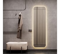 Прямоугольное зеркало GENGLASS 179x54 см, с теплой подсветкой KUVINO NF LED L, с проводом GGL-02-L-3000-1