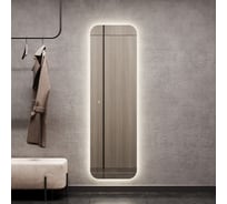 Прямоугольное зеркало GENGLASS 179x54 см, с нейтральной подсветкой KUVINO NF LED L, с сенсорным выключателем GGL-02-L-4000-2