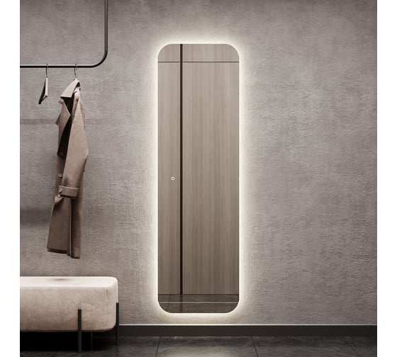 Прямоугольное зеркало GENGLASS 179x54 см, с нейтральной подсветкой KUVINO NF LED L, с сенсорным выключателем GGL-02-L-4000-2 1