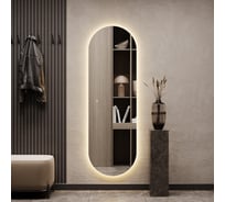Овальное зеркало GENGLASS 179x59 см, с теплой подсветкой NOLVIS NF LED L GGL-01-L-3000-2
