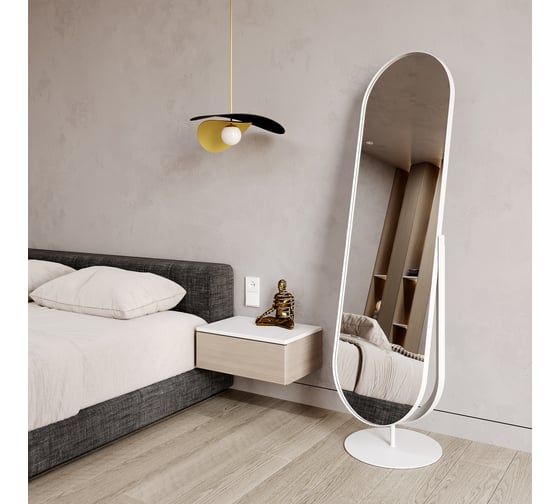 Напольное зеркало в раме GENGLASS OZEVIS White GGM-20-3 1