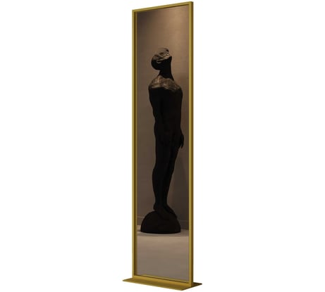 Напольное зеркало в раме GENGLASS ZELISO Gold, одностороннее GGM-23-1-1