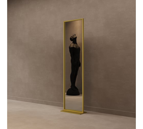 Напольное зеркало в раме GENGLASS ZELISO Gold, одностороннее GGM-23-1-1