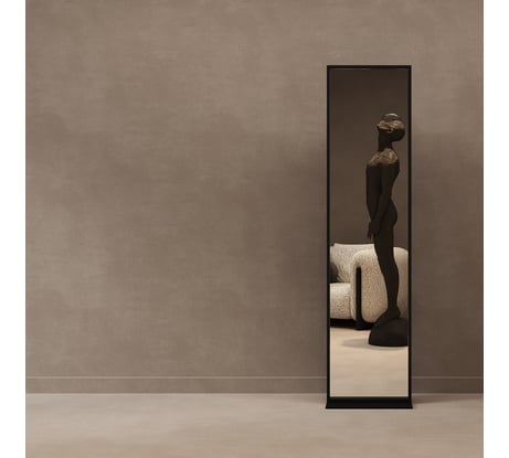 Напольное зеркало в раме GENGLASS ZELISO Black, одностороннее GGM-23-2-1