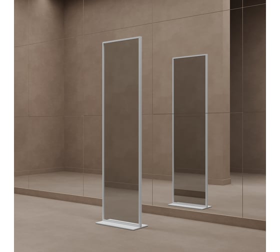 Напольное зеркало в раме GENGLASS ZELISO White, двухстороннее GGM-23-3-2