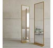 Напольное зеркало в раме GENGLASS ZELISO Gold, двухстороннее GGM-23-1-2