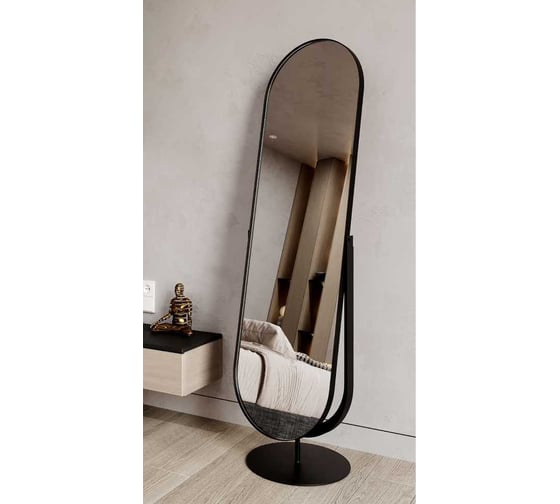 Напольное зеркало в раме GENGLASS OZEVIS Black GGM-20-2