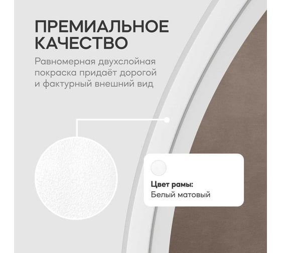 Зеркало в раме GENGLASS NOLVIS White S GGM-16-3-1