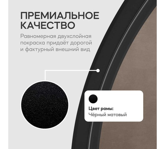Зеркало в раме GENGLASS NOLVIS Black S GGM-16-2-1