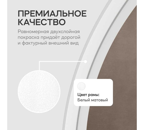 Зеркало в раме GENGLASS NOLVIS White L GGM-16-3-3