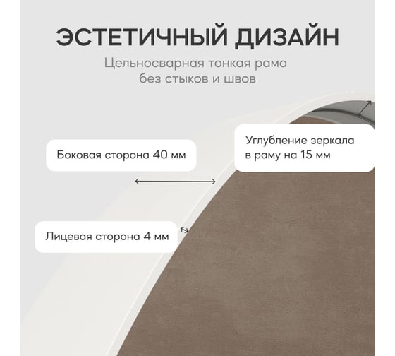 Зеркало в раме GENGLASS ARKIS White GGM-24-3