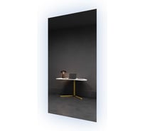 Безрамное прямоугольное зеркало GENGLASS большое HALFEO NF LED XL, контурная холодная подсветка с проводом GGL-05-XL-6000-1
