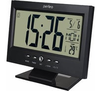Часы-будильник PERFEO Set чёрный PF-S2618 время температура дата 30 013 217