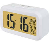 Часы-будильник PERFEO Snuz белый PF-S2166 время температура дата 30 013 214