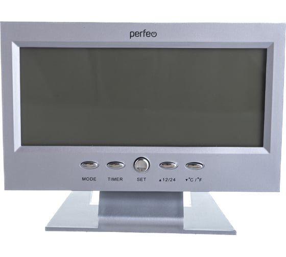 Часы-будильник PERFEO Set серебряный PF-S2618 время температура дата 30 013 218
