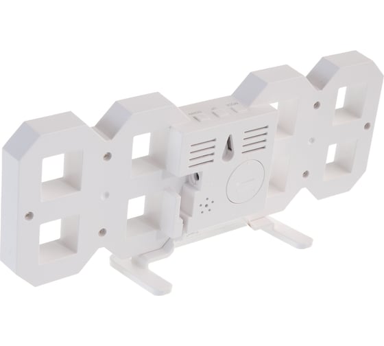 Часы будильник PERFEO LED LUMINOUS белый корпус красная подсветка PF 663 30 010 070